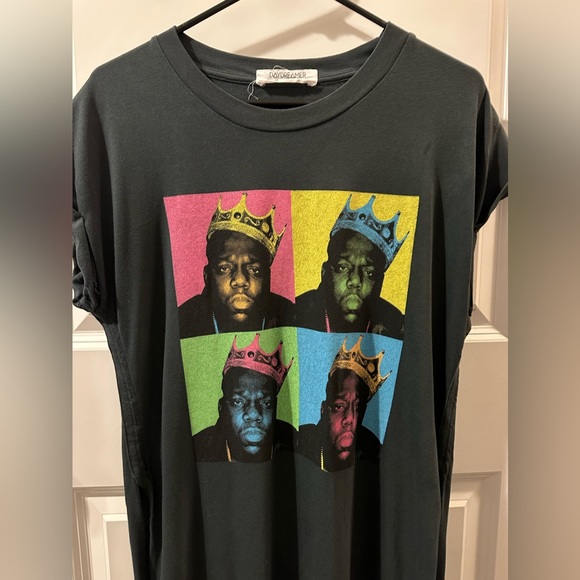 Free People x Daydreamer Women's Biggie Slit Tunic in Washed Black Size Small - Picture 6 of 9